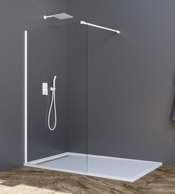 "SCREEN" WALK-IN FIJO DUCHA - Blanco Transparente