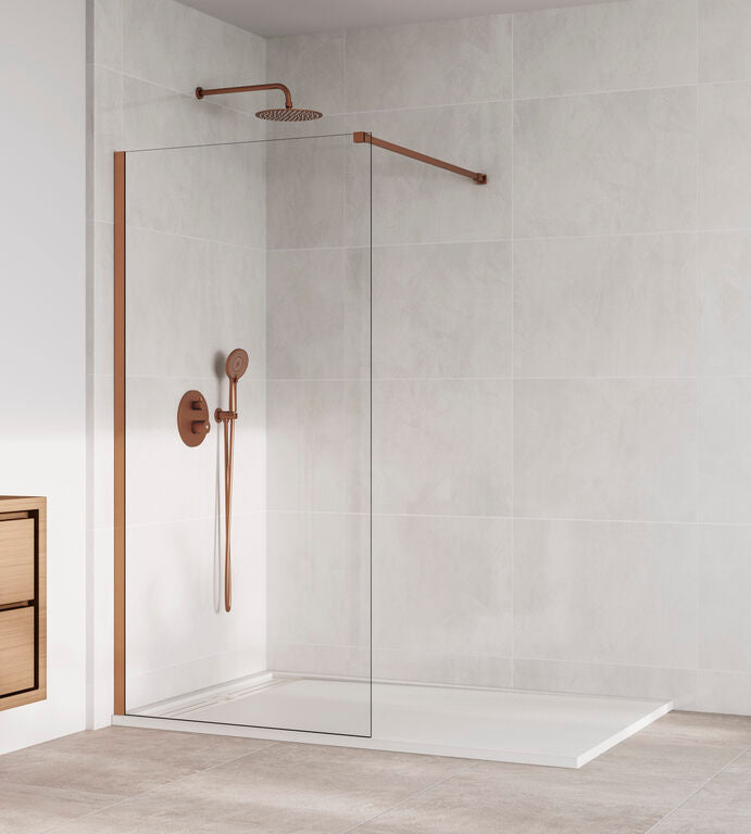 "SCREEN" WALK-IN FIJO DUCHA - Cobre Transparente