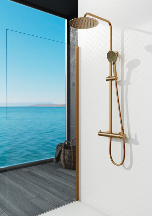 "Round" shower column w/INVERTER single lever mixer