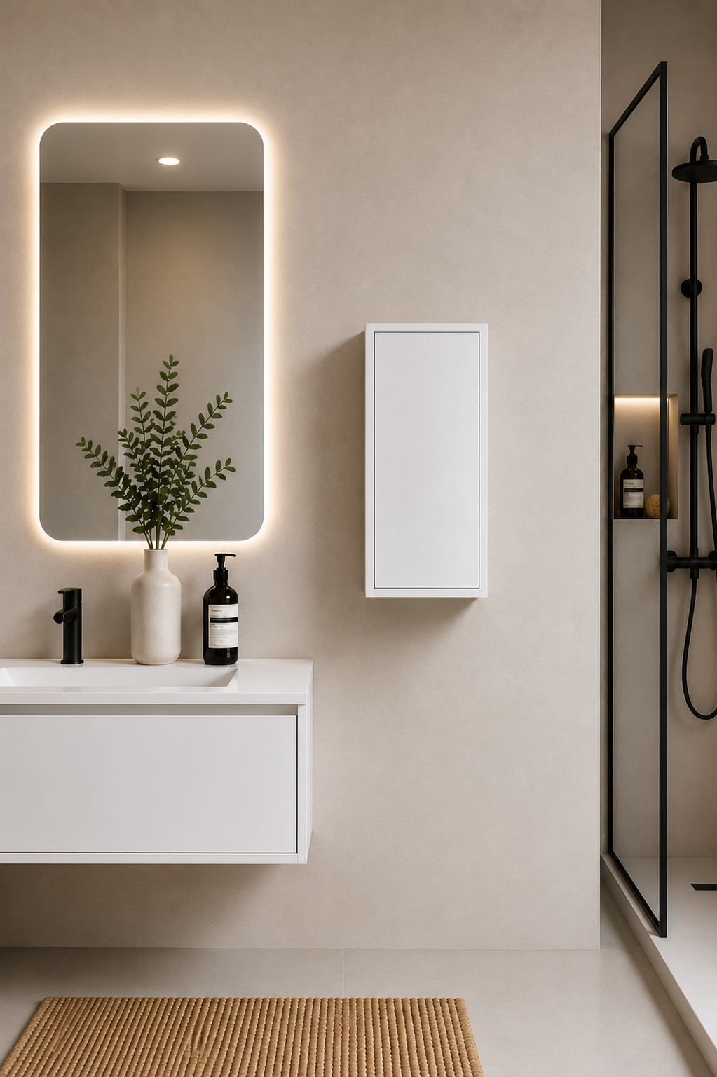 FLORENCIA bathroom tall cabinet, one door, 70x35 cm