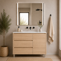 OFFER Pack with Megan LED mirror and steppe-colored vanity unit VOLUM