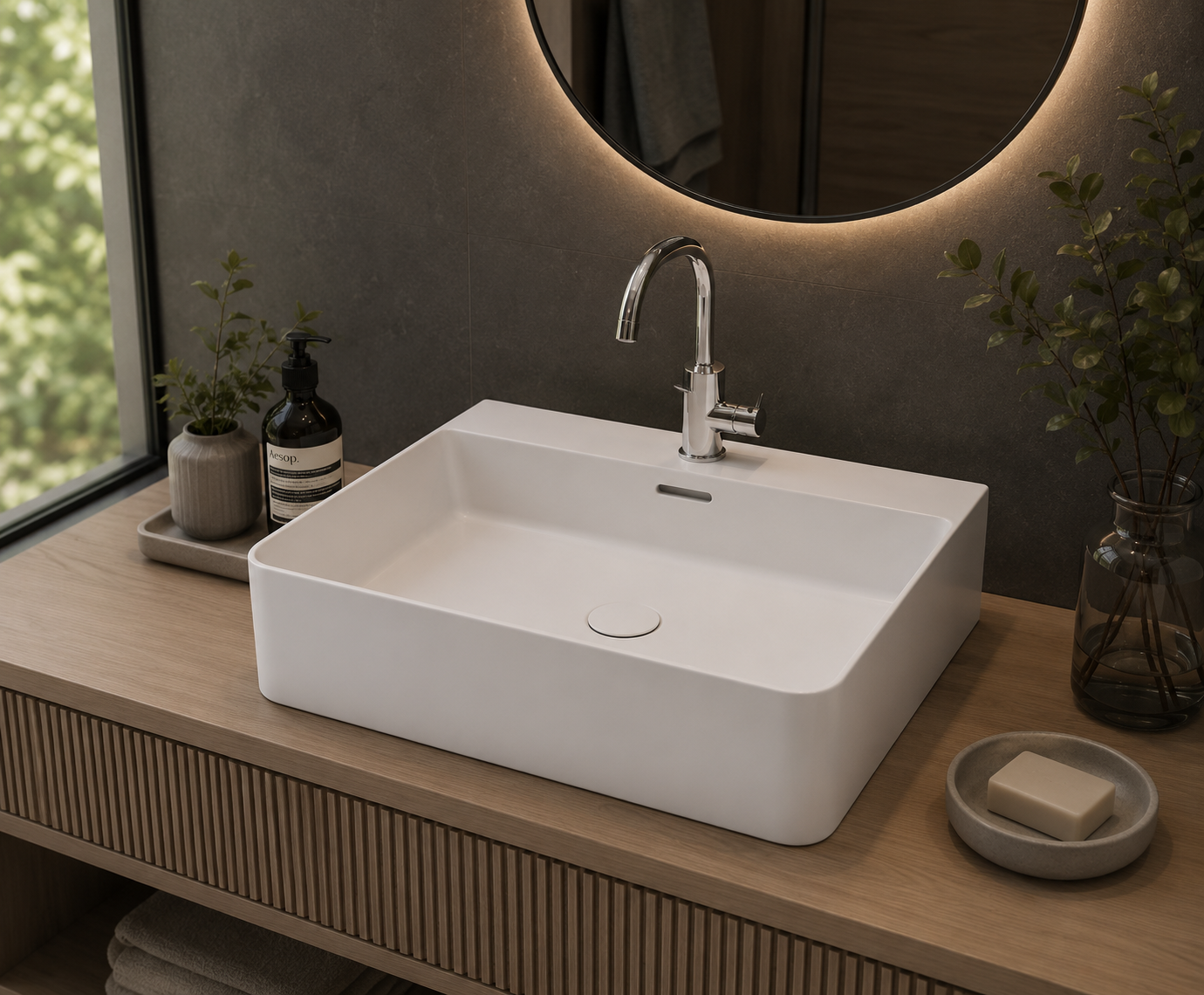 EUME countertop porcelain basin