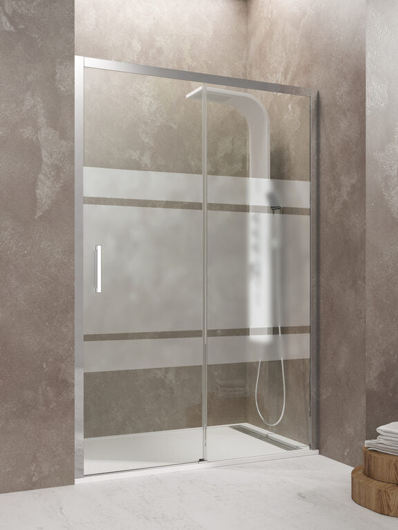 AKTUAL 1 fixed + 1 sliding front shower screen