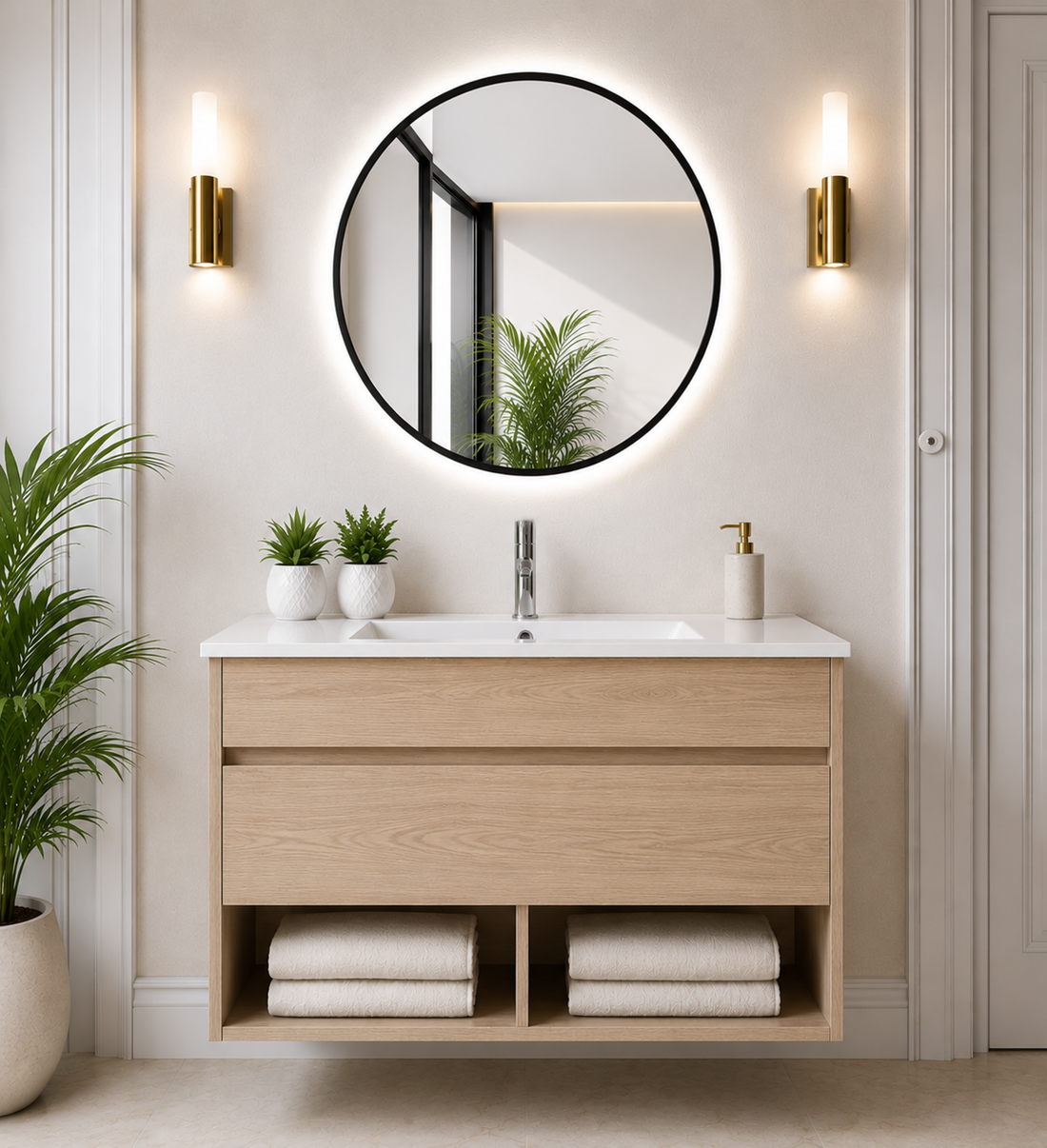 NEBARI Wall-mounted Bathroom Vanity with Drawer and Ultra-slim Basin