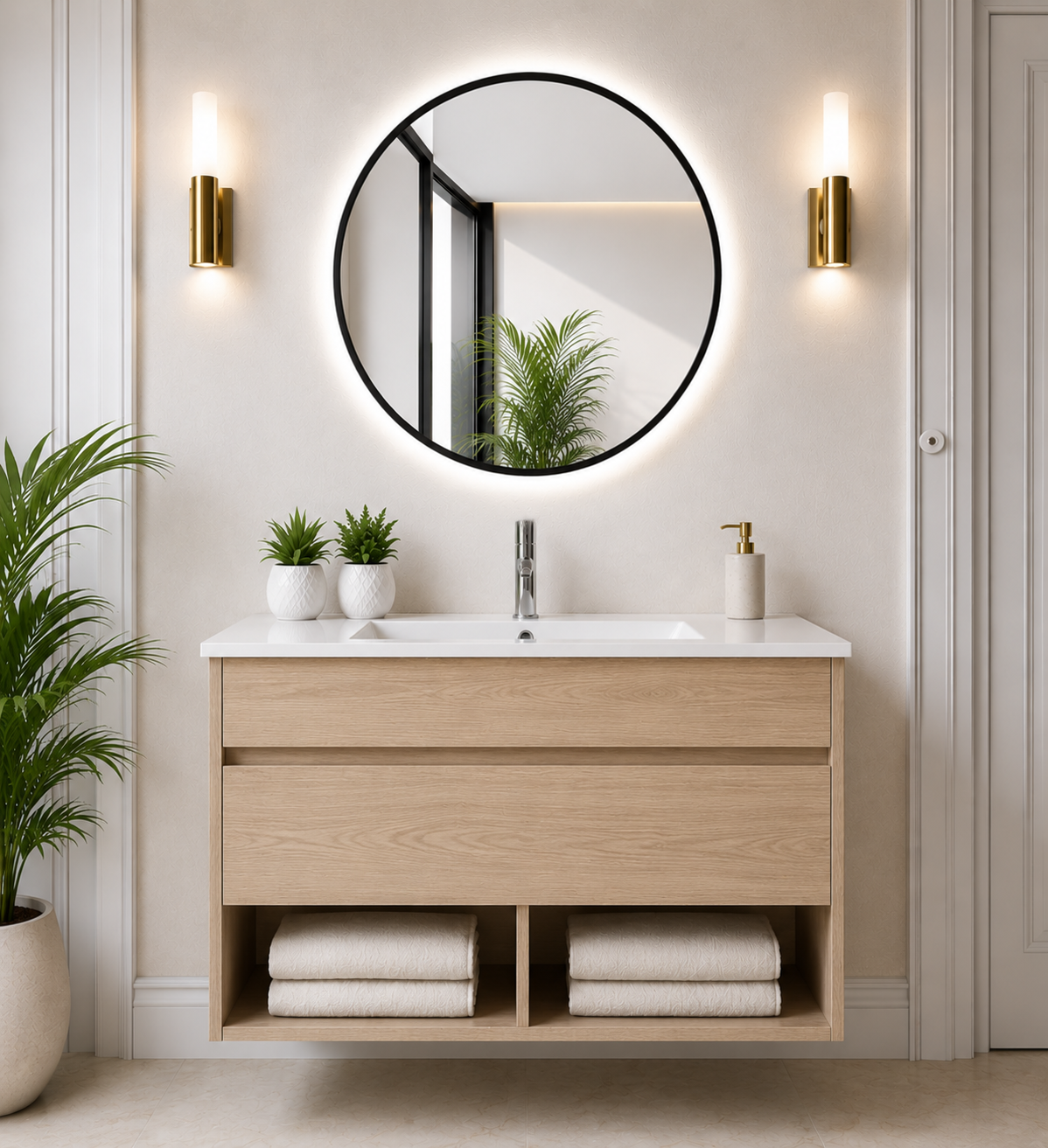 NEBARI Wall-mounted Bathroom Vanity with Drawer and Ultra-slim Basin