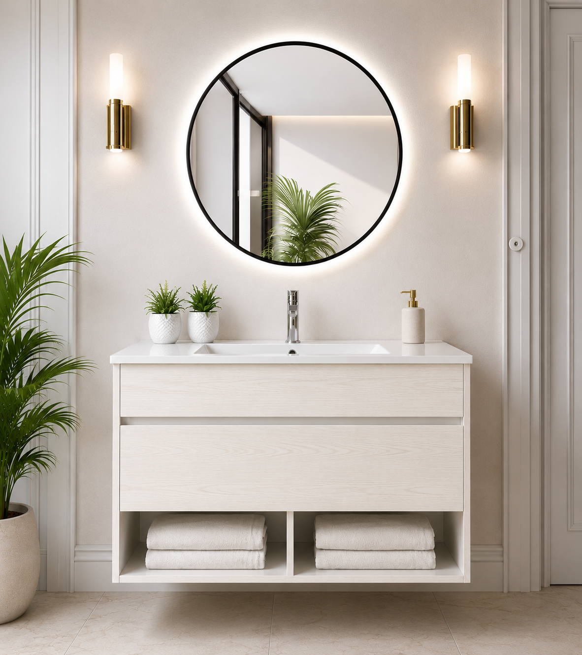 NEBARI Wall-mounted Bathroom Vanity with Drawer and Ultra-slim Basin