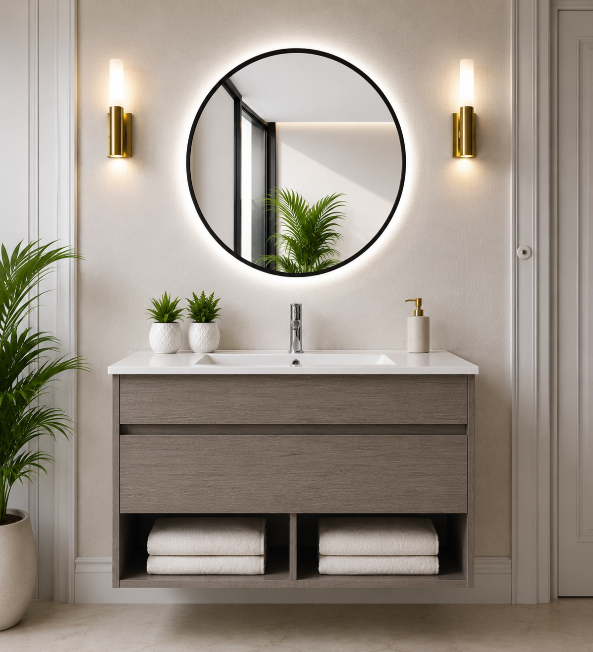 NEBARI Wall-mounted Bathroom Vanity with Drawer and Ultra-slim Basin