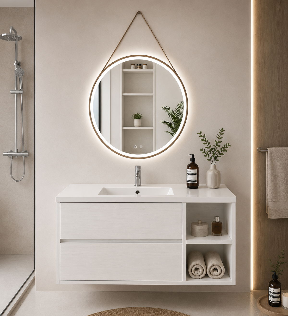 Zeus bathroom vanity with sink