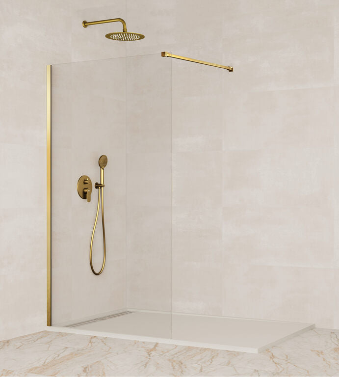 "SCREEN" WALK-IN FIJO DUCHA - Oro Transparente