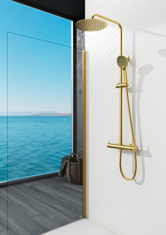 "Round" shower column w/INVERTER single lever mixer