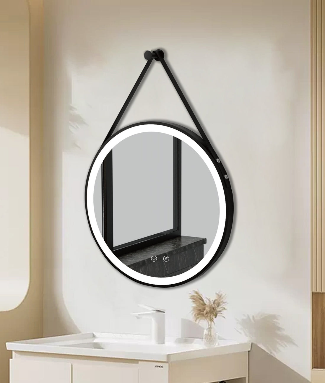 Olympus Gold & Black LED Mirror