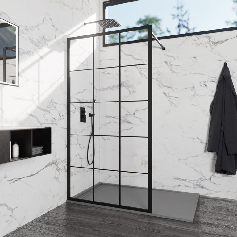 CHESS FIXED DECORATED WALK-IN SHOWER SCREEN