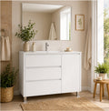 Bathroom cabinet with VOLUM with 3 drawers and door and basin
