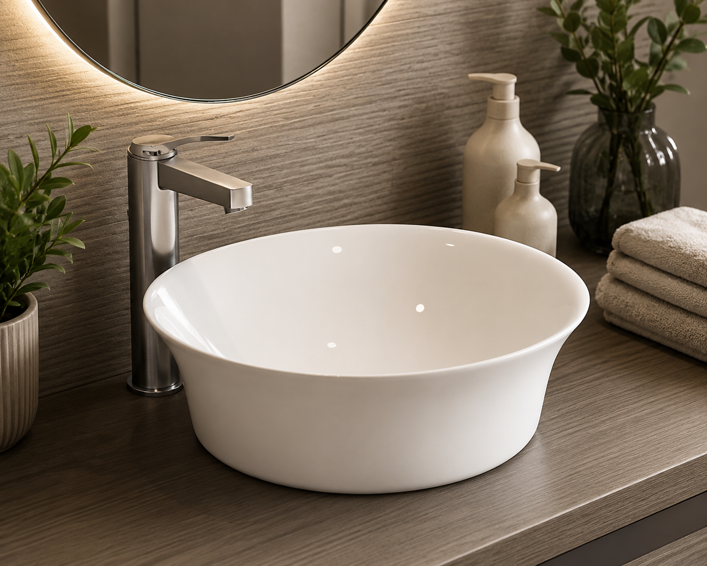 AJAX countertop porcelain sink