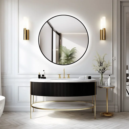 LED Mirror Ares Gold / Black