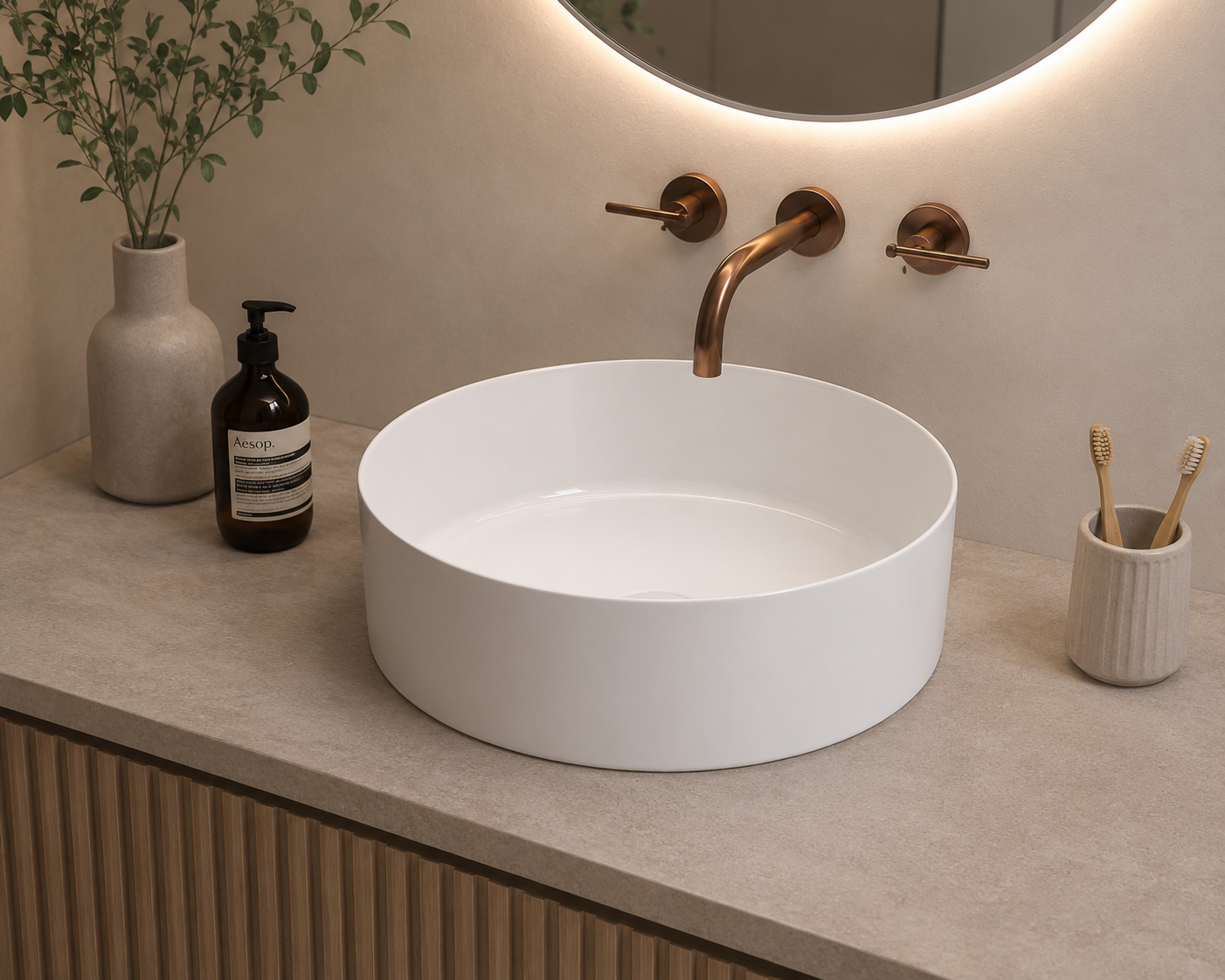 ARGOS countertop porcelain basin