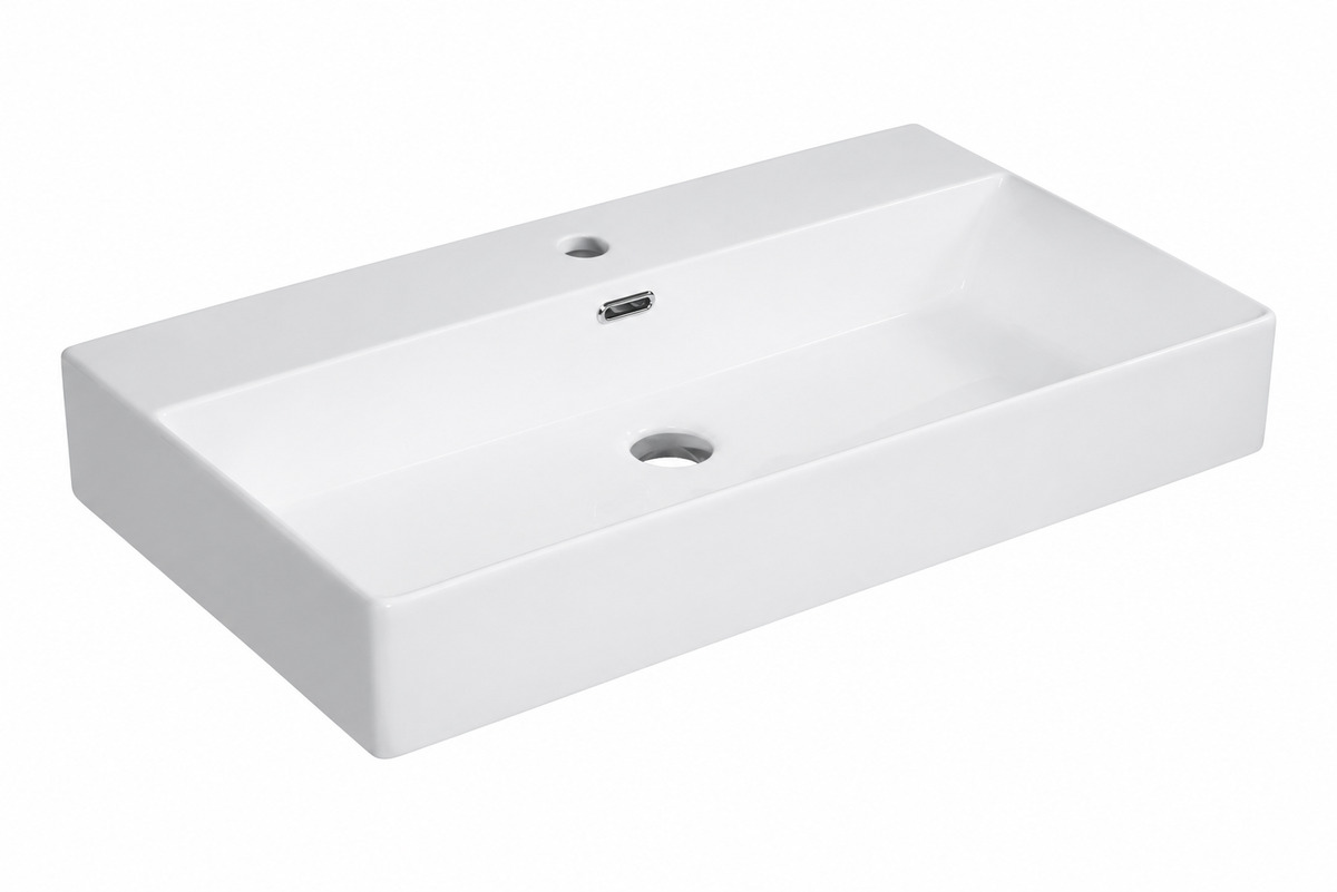 Aries porcelain countertop sink