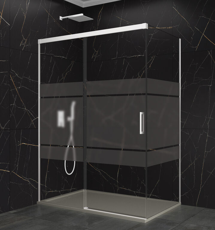 Corner shower screen with fixed side panel BASIC