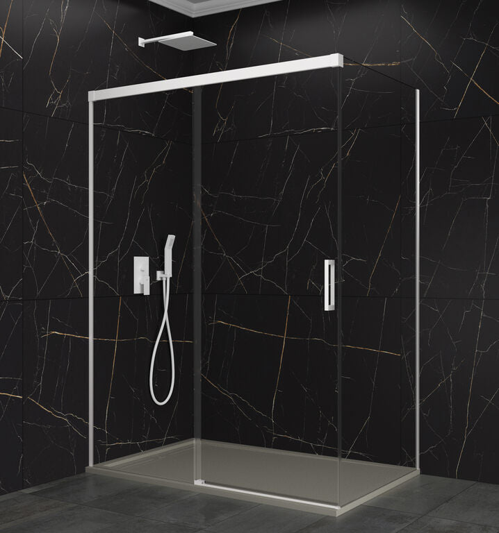 Corner shower screen with fixed side panel BASIC