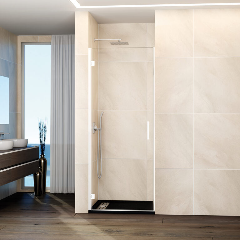 Hinged front shower screen with magnetic seal 1 door GLASS