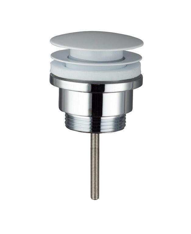 Stainless steel click-clack basin waste