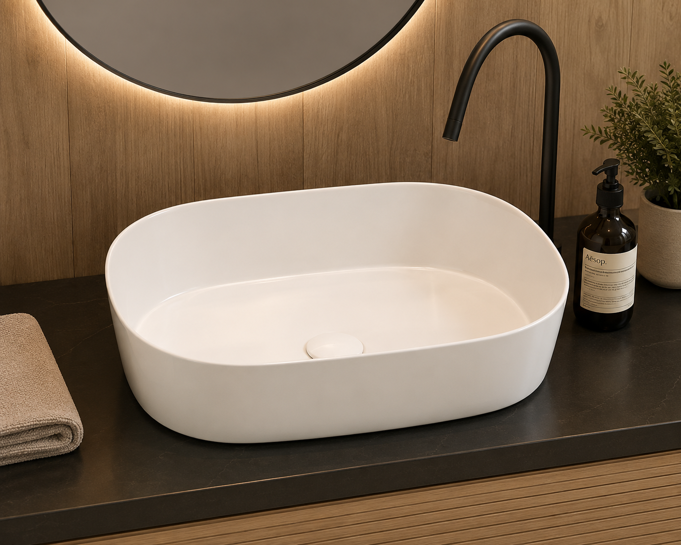 CATAY countertop porcelain basin