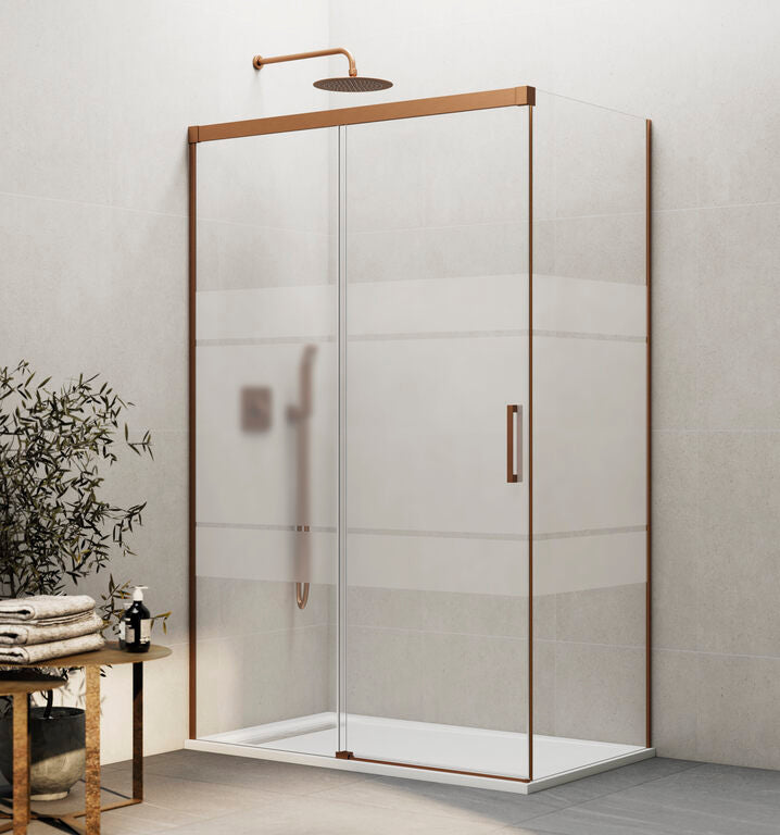 Corner shower screen with fixed side panel BASIC