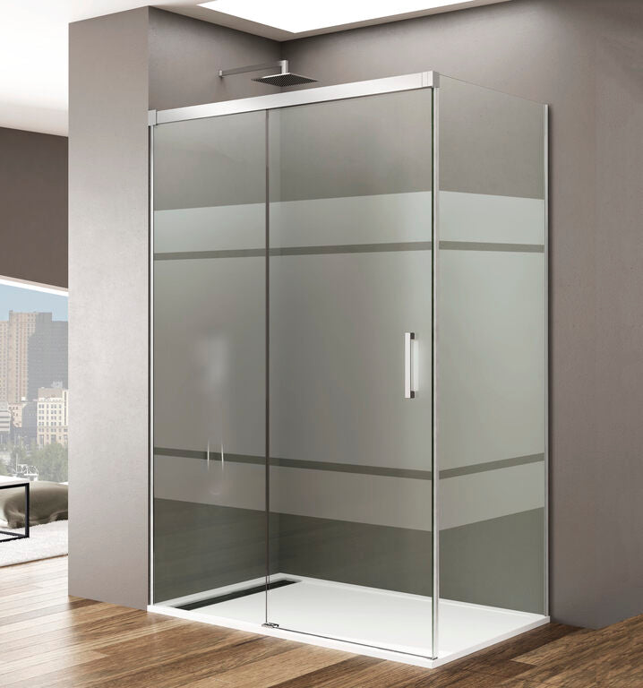 Corner shower screen with fixed side panel BASIC