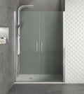 Frontal shower screen with 2 bifold doors OPEN