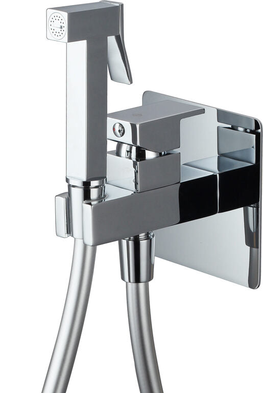 Recessed bidet faucet