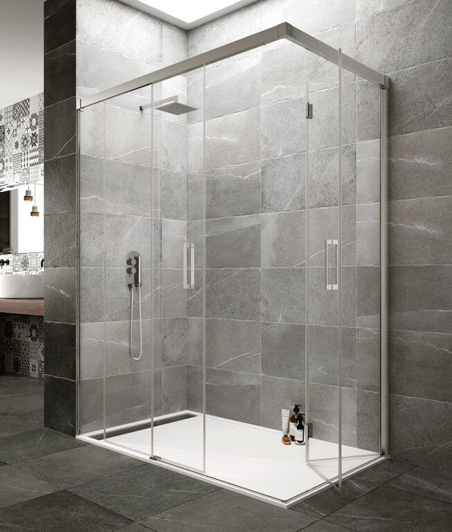 Angular fixed + sliding and folding TANDEM screen