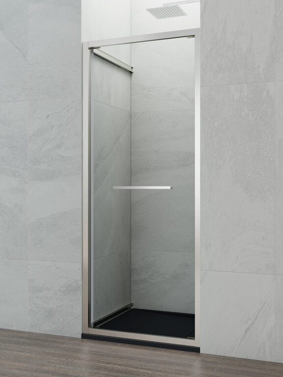 Front shower screen with swing door SPAZIO
