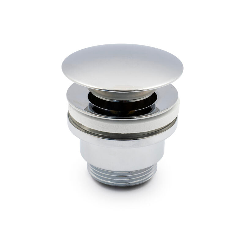 Stainless steel click-clack basin waste