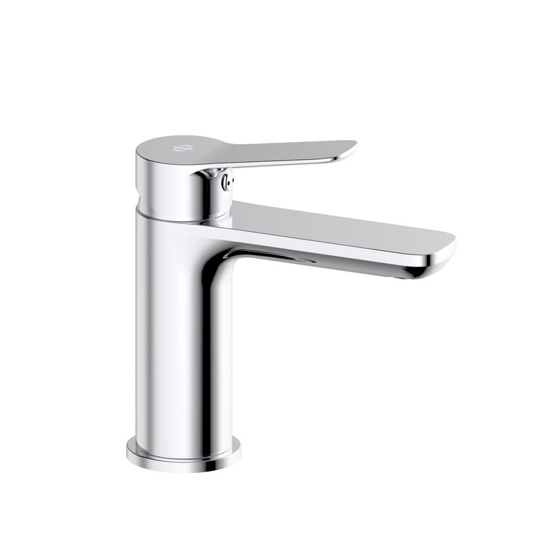 Kit mueble de baño VOLUM con lavabo + espejo LED + columna 140 cm + grifo monomando – Estepa – 80/100/120 cm