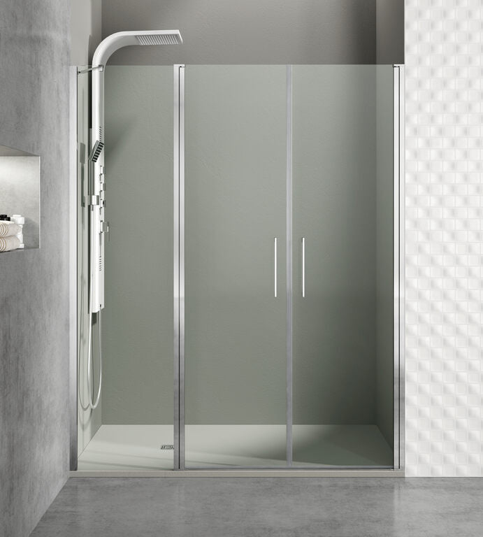 Mampara frontal fijo + 2 puertas abatibles OPEN