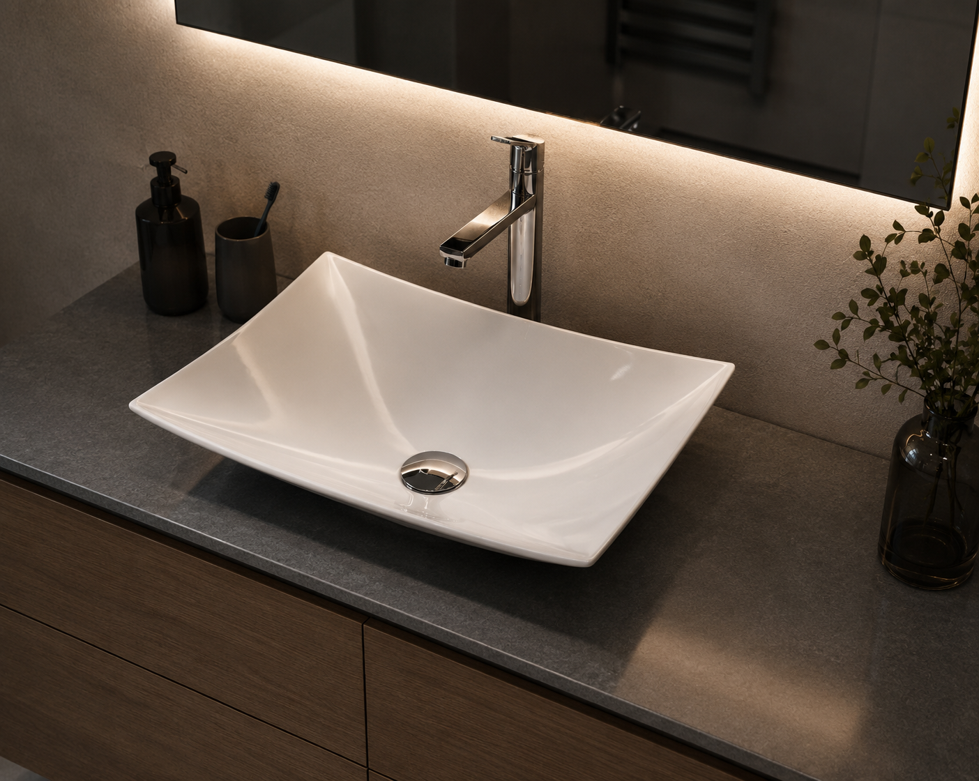EUROPA countertop porcelain washbasin