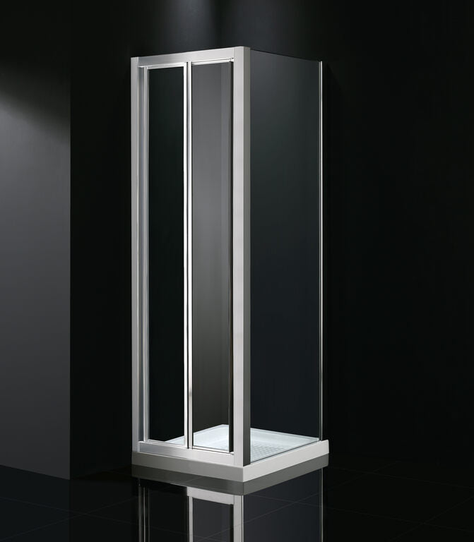 Folding corner shower screen + fixed Akord side panel