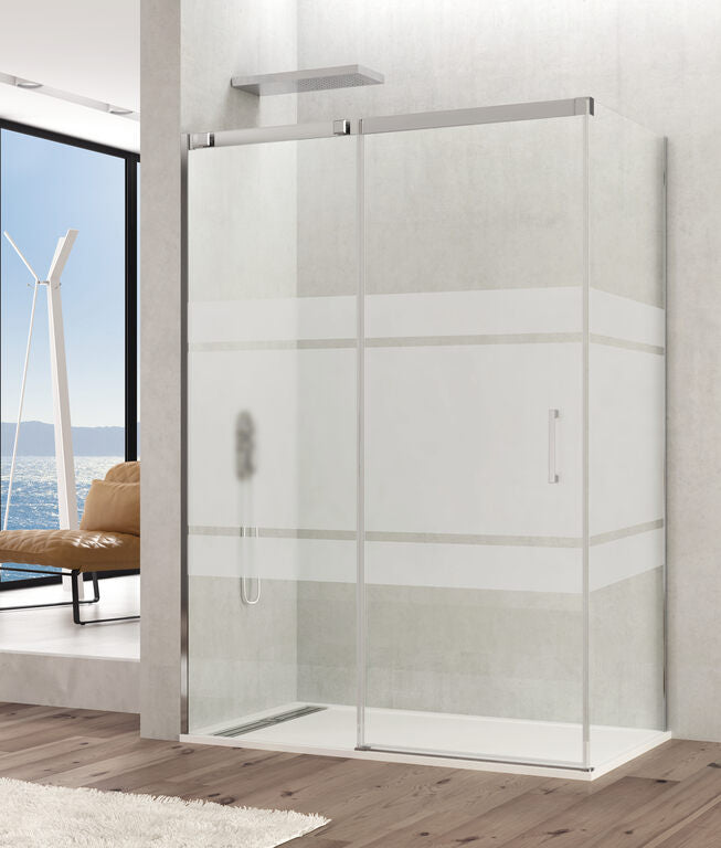 Corner shower screen with fixed side panel TEMPLE