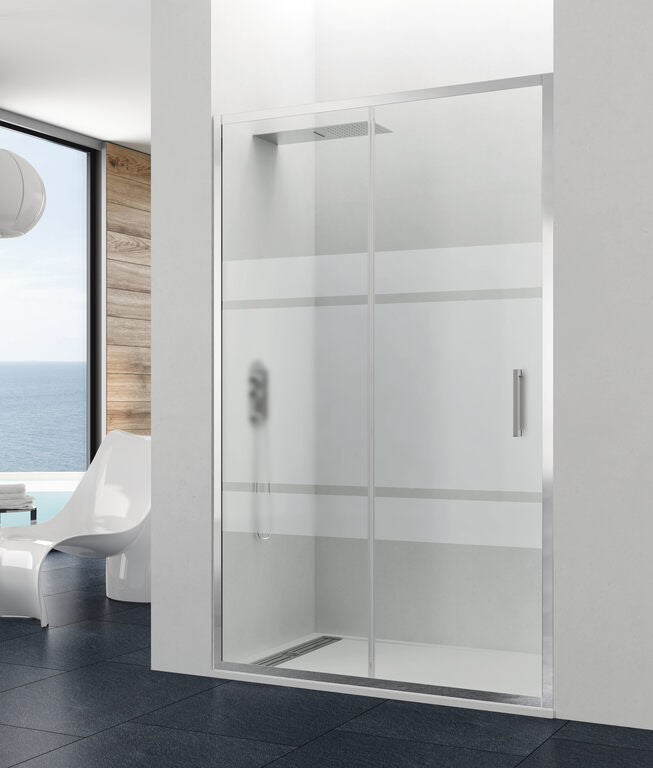 Front shower screen 1 fixed + 1 sliding PRESTIGE