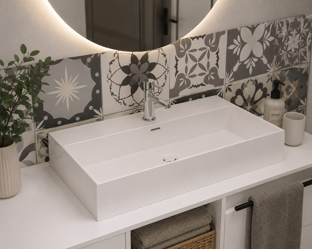 GEMINI countertop porcelain basin