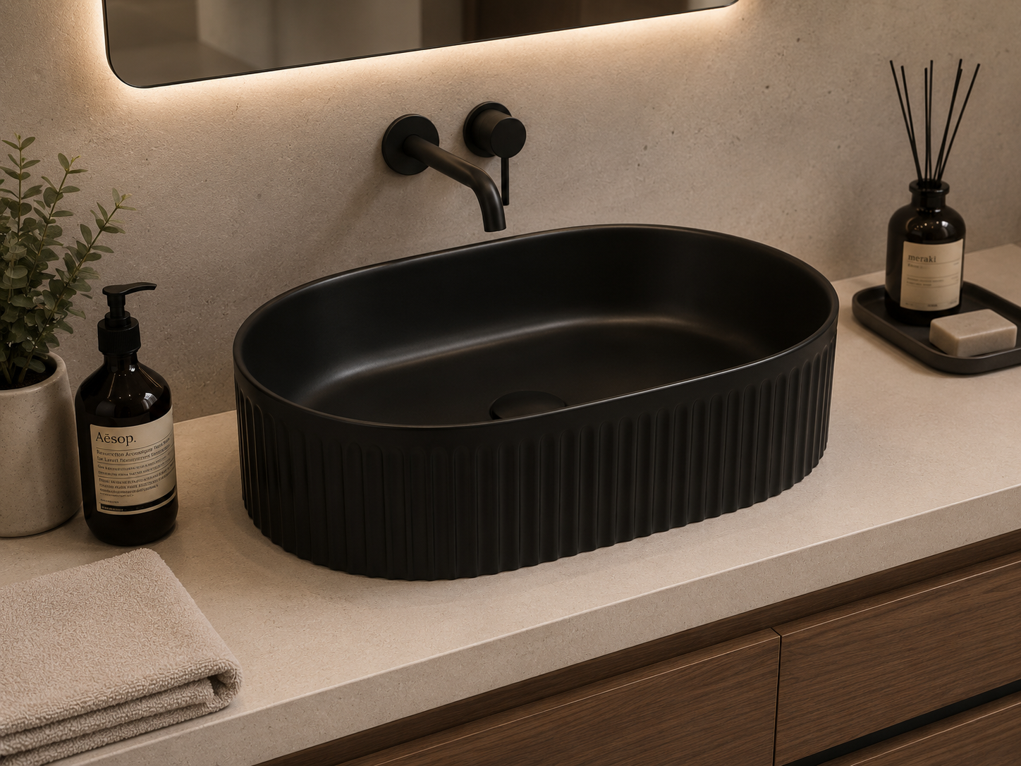 Countertop porcelain basin MAXIMO