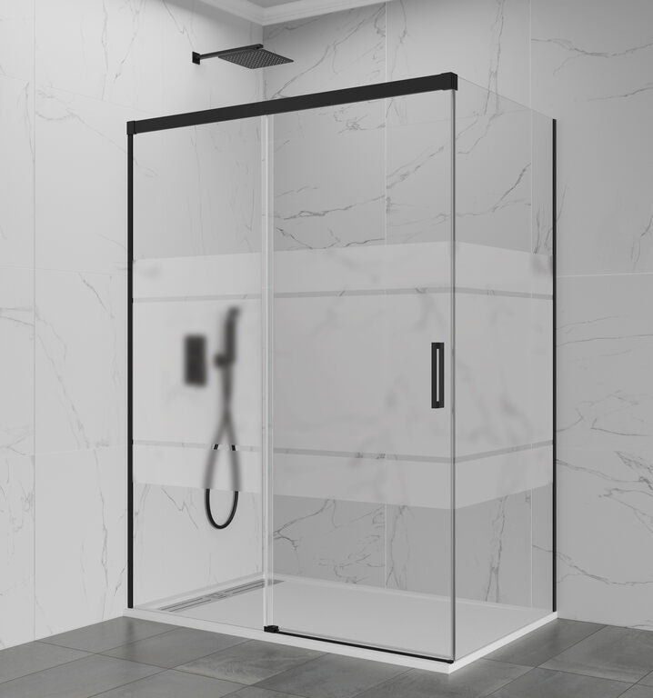 Corner shower screen with fixed side panel BASIC
