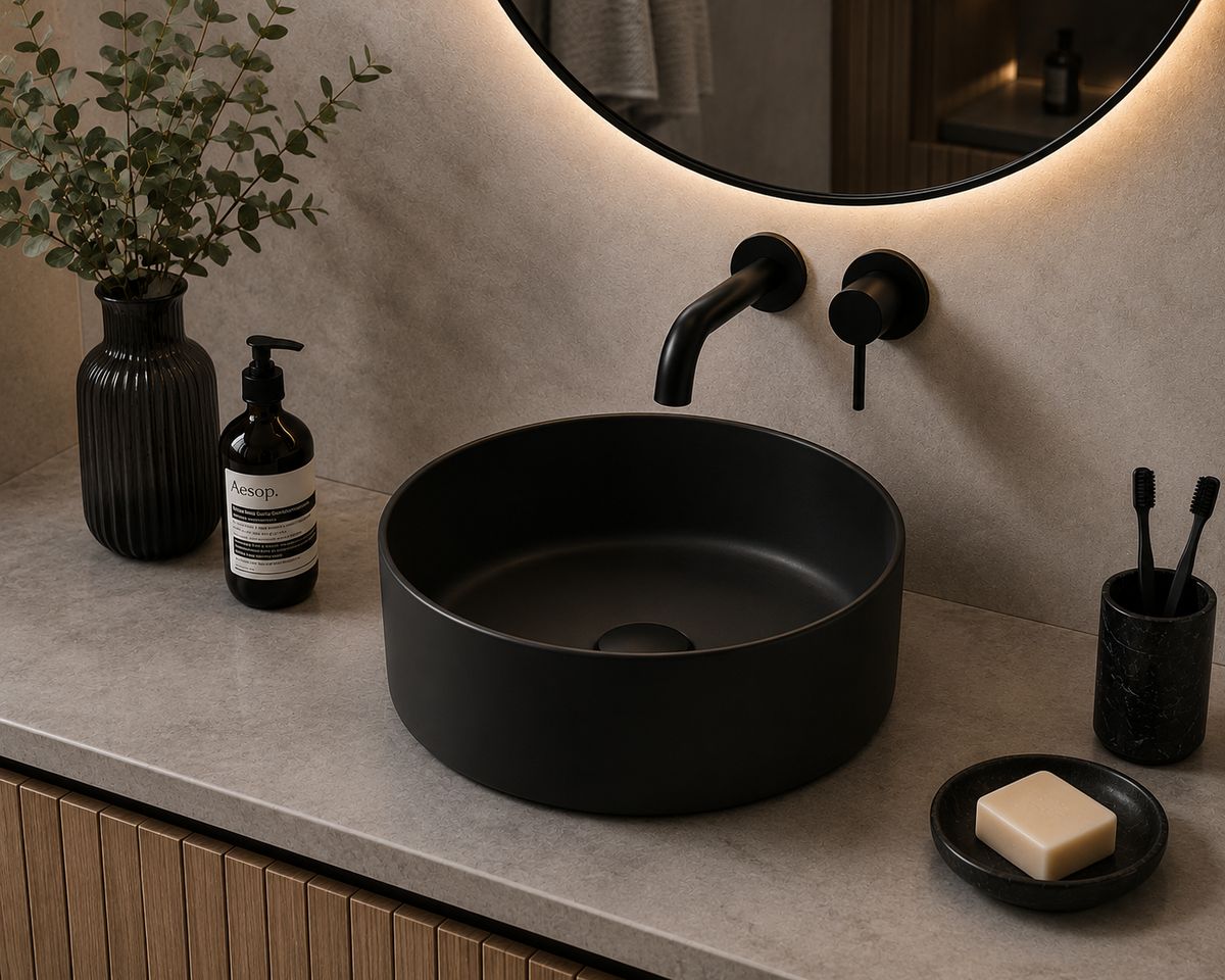 Porcelain countertop washbasin OSIRIS
