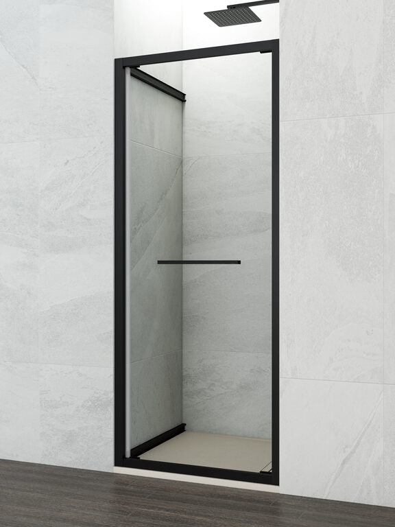 Front shower screen with swing door SPAZIO