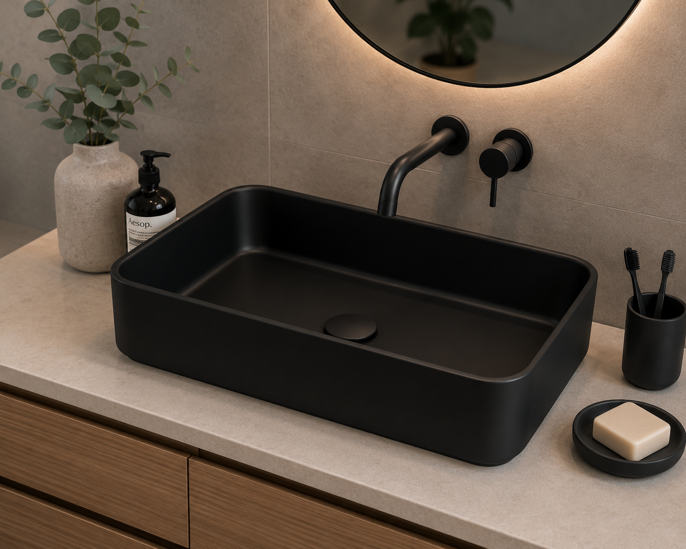 FOGO counter-top porcelain basin
