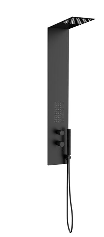 Ambiente con columna de ducha de hidromasaje