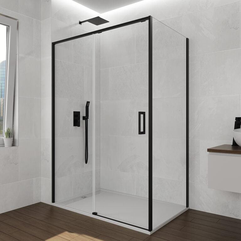 Angular shower screen with fixed side panel TWENTY