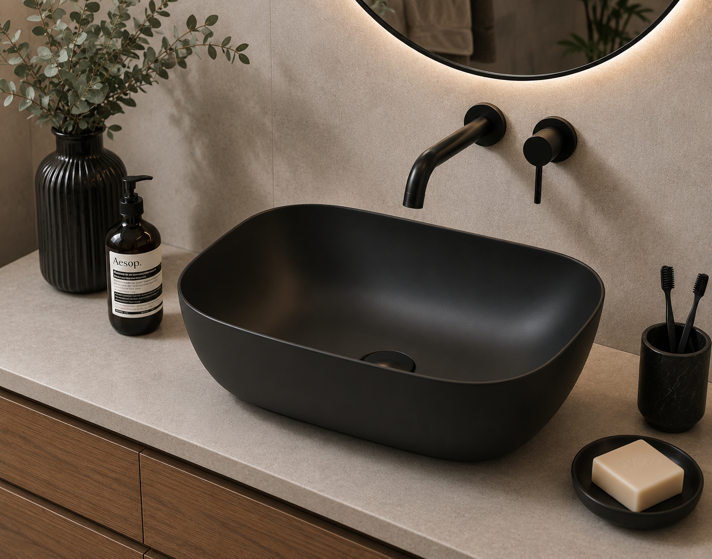 HORUS countertop porcelain sink