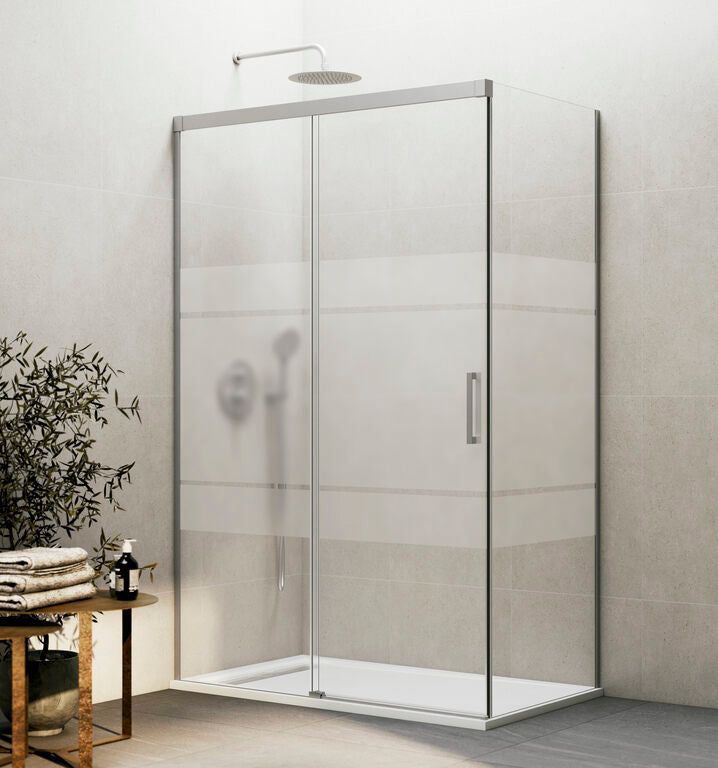 Corner shower screen with fixed side panel BASIC