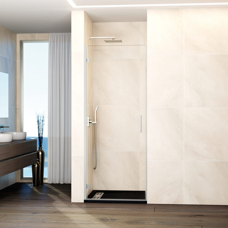 Hinged front shower screen with magnetic seal 1 door GLASS